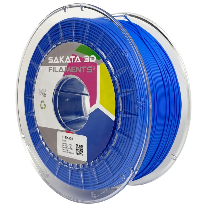 FleX-920 Azul Filamento Flexible 1kg - Sakata 3D