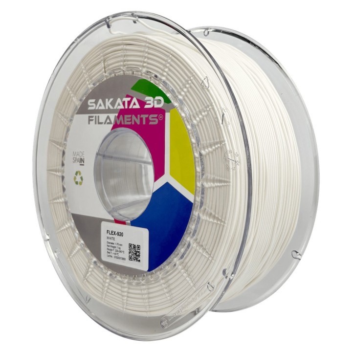 FleX-920 Blanco Filamento Flexible 1kg - Sakata 3D