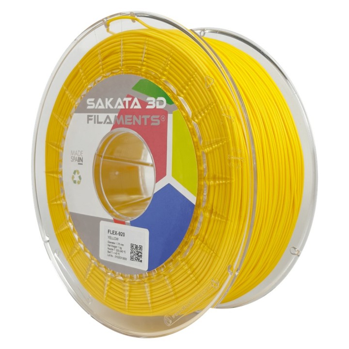 FleX-920 Yellow Flexible Filament 1kg - Sakata 3D
